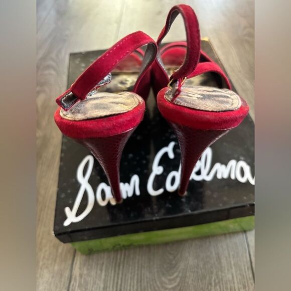 Sam Edelman Penelope ruby red Lea high heels used - Picture 8 of 9